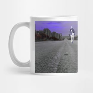 Man walking away Mug